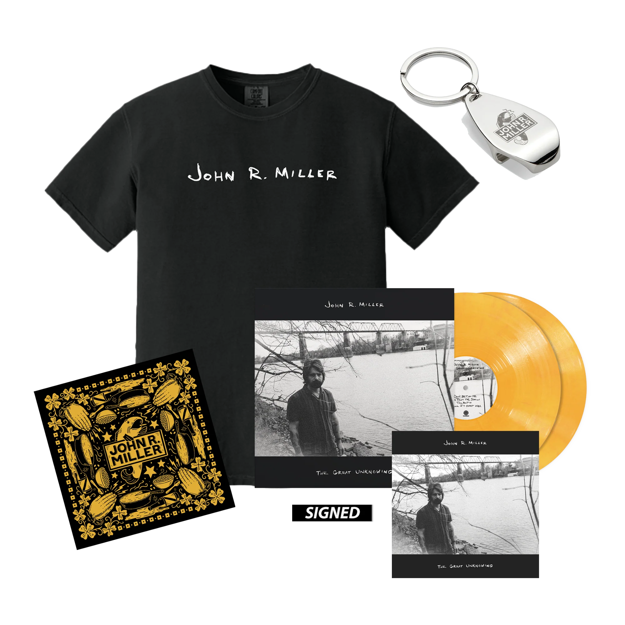 The Great Unknowing - Yellow Eco-Mix Vinyl 2LP + Signed 12x12 Print + Tee + Keychain + Bandana