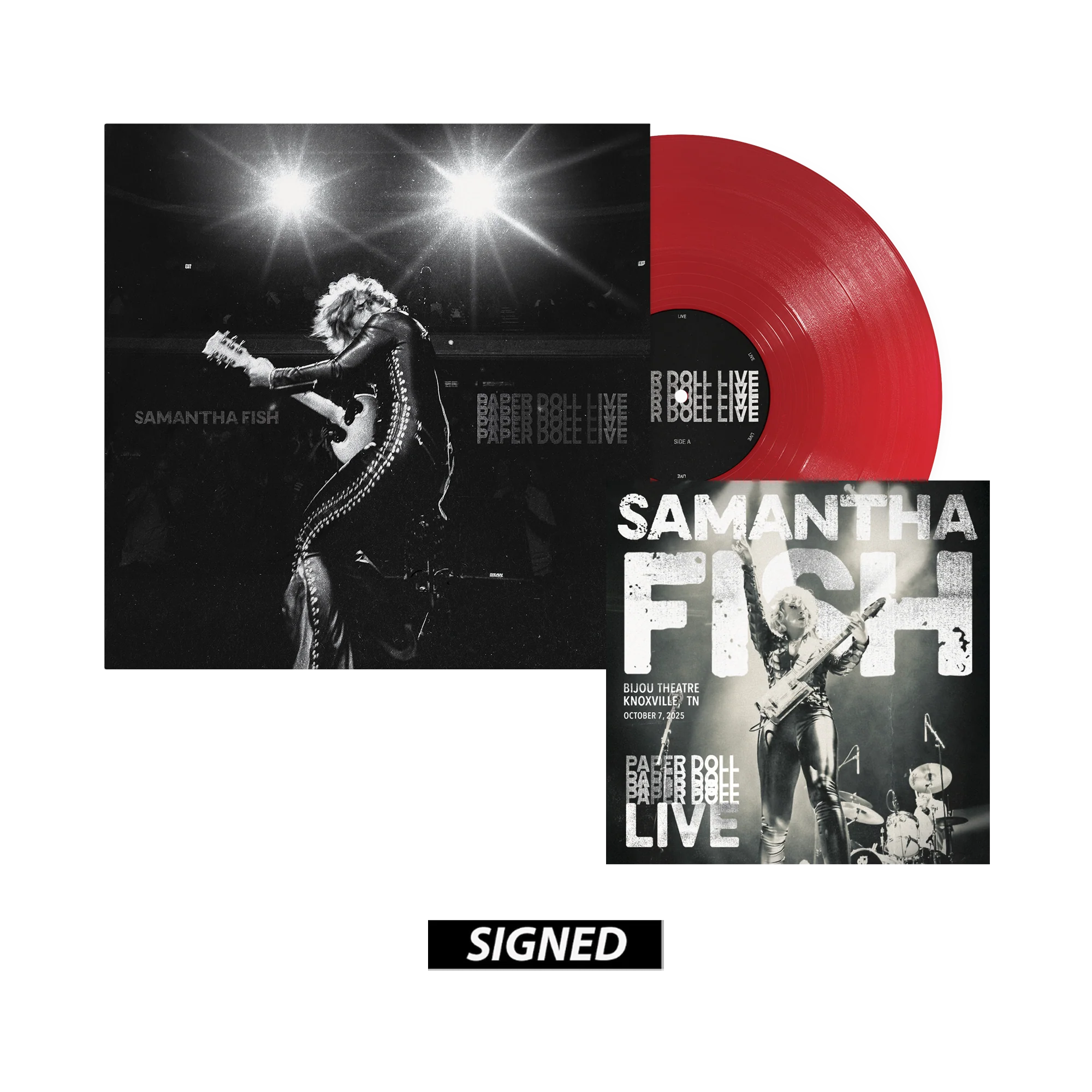 Paper Doll (Live at the Bijou) - Opaque Apple Red Vinyl + Signed 12x12 Print